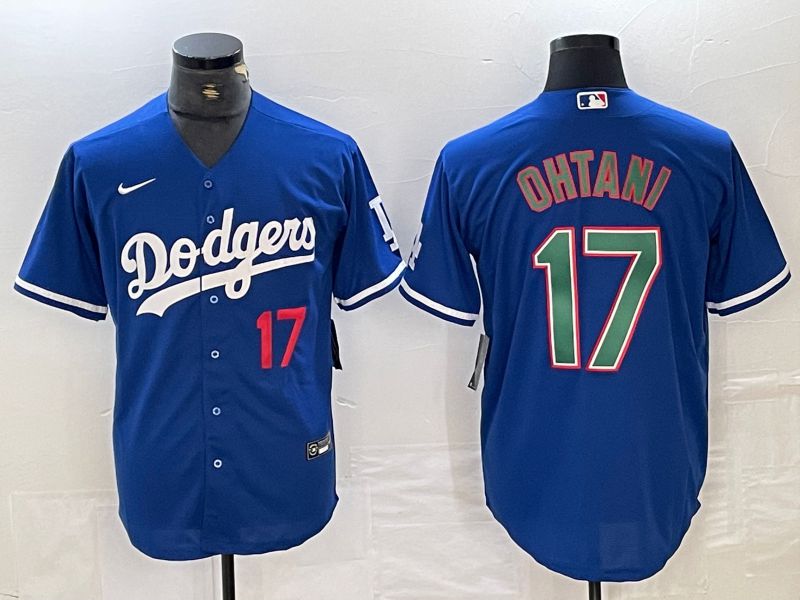 Men Los Angeles Dodgers #17 Ohtani Blue Nike Game MLB Jersey style 23->kansas city chiefs->NFL Jersey